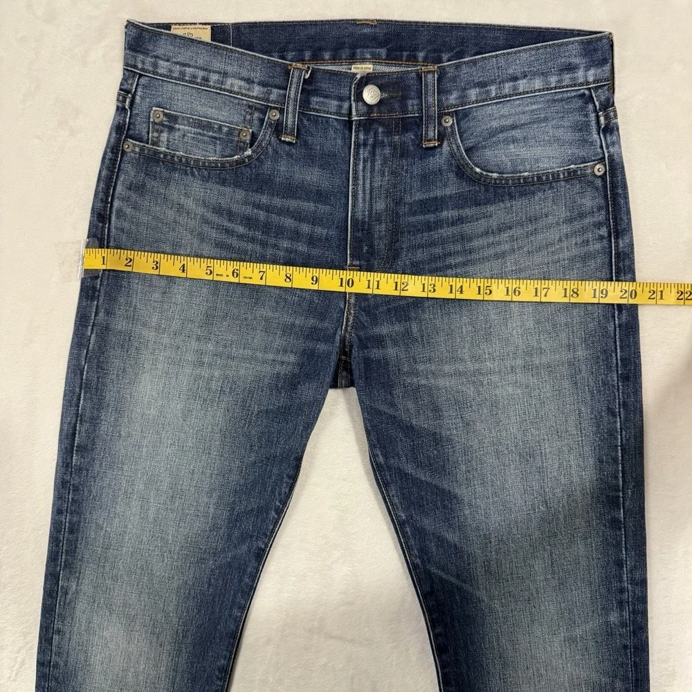 J.CREW 484 Slim Fit Jeans‎ Size 32 32x34 KAIHARA Japanese Denim Distressed